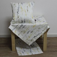 Hossner Moderný bavlnený obrus Ella sivožltý