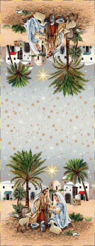 Texicop Gobelínový vianočný obrus Eden 1252 GR - Rozmer obrusov: 40x140 cm