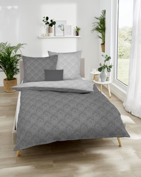 Saténové obliečky La Ville sivé 140x200, 70x90