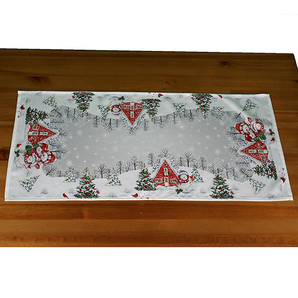 Vianočný obrus Snehová rodina - Rozmer obrusov: 40x90 cm