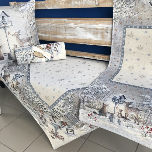 Texicop Gobelínový vianočný obrus Chenille 854 - Rozmer obrusov: 40x100 cm