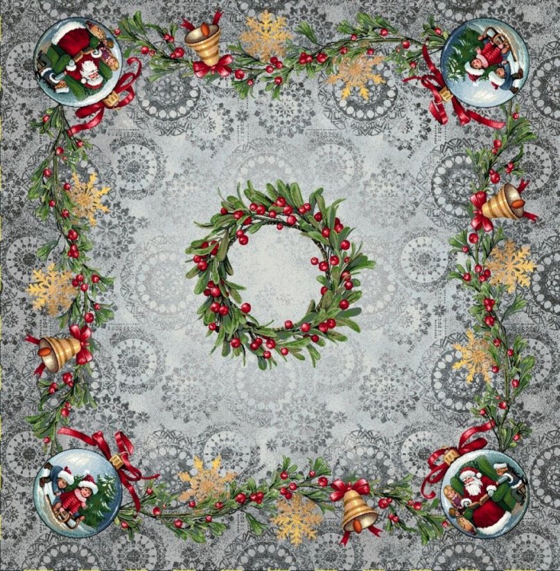 Texicop Gobelínový vianočný obrus Eden 906 GR - Rozmer obrusov: 40x140 cm