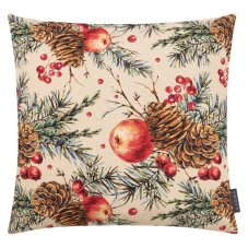 Vianočná bavlnená obliečka na vankúš Xmas jablko natur