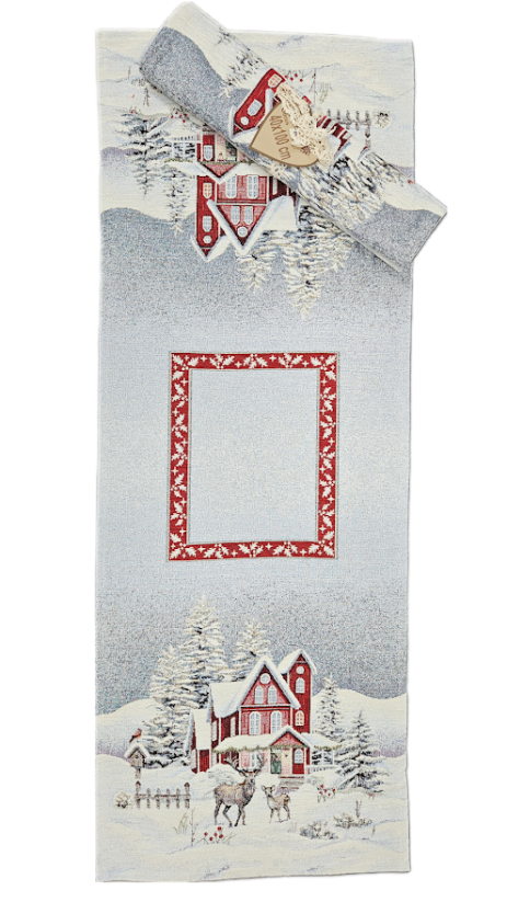 Texicop Gobelínový vianočný obrus Chenille 1316 - Rozmer obrusov: 40x100 cm