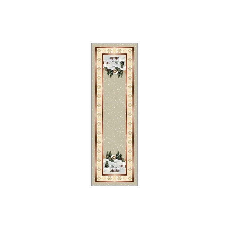 Texicop Gobelínový vianočný obrus Chenille 740 - Rozmer obrusov: 40x140 cm