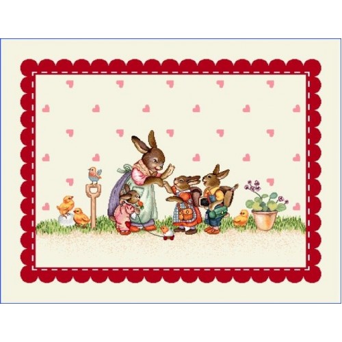 Texicop Gobelínový veľkonočný obrus Eden 1244 RJ - Rozmer obrusov: 40x100 cm