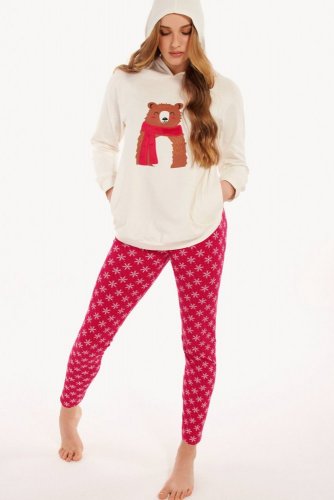 Lisca Dámske vianočné pyžamo Wonderland s kapucňou